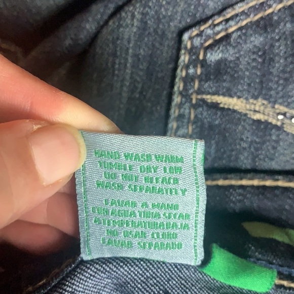 IN The Loop Dark Wash Flared/Wild Leg Blue Jeans Size 31 - Picture 12 of 15